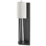 Бра на прозрачном штативе с тканевым абажуром в форме цилиндра Conciseness варинант исполнения - 3 | Loft Concept в Самаре