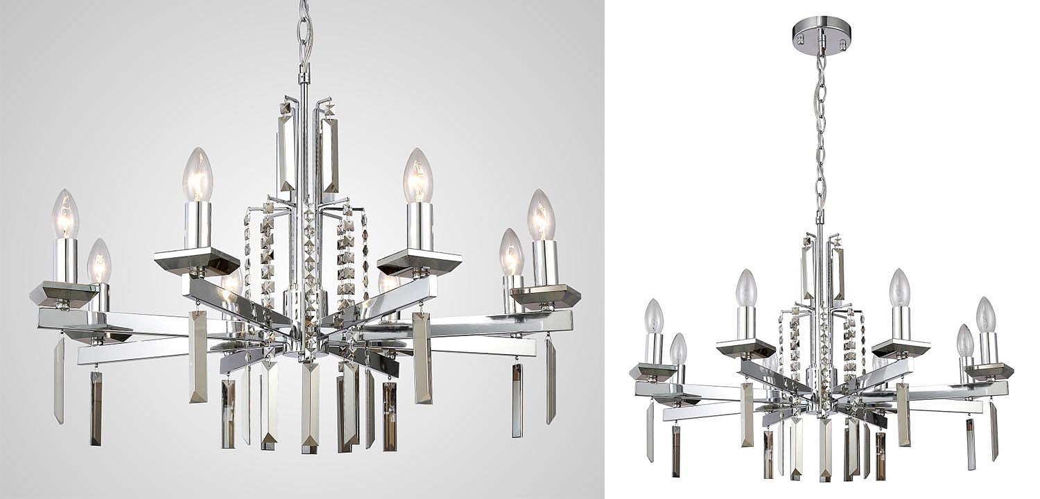 Люстра Vivien Crystal Chrome Chandelier 8 Люстра Vivien Crystal Chrome Chandelier 8 - Loft-Concept в Самаре