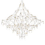 Люстра с тонким металлическим каркасом цвета хром Quasar варинант исполнения - 2 | Loft Concept в Самаре