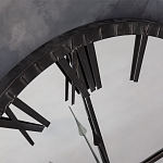Часы настенные зеркальные с чёрным металлическим циферблатом Mirror Tower Clock варинант исполнения - 2 | Loft Concept в Самаре