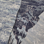 Мебельная ткань Вышивка серый цвет 130 см T2-39 варинант исполнения - 3 | Loft Concept в Самаре