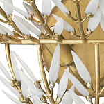 Бра золотого цвета с белыми стеклянными лепестками Hanging Flowers варинант исполнения - 1 | Loft Concept в Самаре