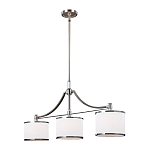 Люстра линейная с 3-мя белыми цилиндрическими плафонами Feiss варинант исполнения - 2 | Loft Concept в Самаре