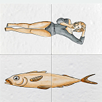 Плитка с узором Рыба Русалка варинант исполнения - 1 | Loft Concept в Самаре