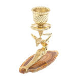 Подсвечник из натурального камня агат светло-коричневый Stone Candlestick варинант исполнения - 4 | Loft Concept в Самаре