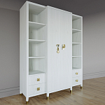 Большой шкаф с витриной Elsa Dreams White варинант исполнения - 1 | Loft Concept в Самаре