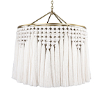 Люстра белая плетеная с кисточками Boho Tassel Chandelier варинант исполнения - 1 | Loft Concept в Самаре