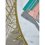 Журнальный столик с столешницей из мрамора на металлическом основании Table Vertical Planes варинант исполнения - 2 | Loft Concept в Самаре