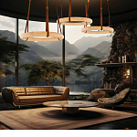 Люстра в форме обруча из натурального камня Minerals of Light варинант исполнения - 5 | Loft Concept в Самаре