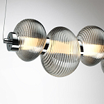 Подвесной светильник линейный с 7-ю рифлеными стеклянными шарами Marcelh Light варинант исполнения - 9 | Loft Concept в Самаре