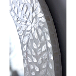 Зеркало круглое инкрустированное раковинами устриц Bone Inlay Dome Mirror White варинант исполнения - 6 | Loft Concept в Самаре