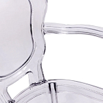 Прозрачный стул с подлокотниками LOUIS GHOST CHAIR Grey варинант исполнения - 7 | Loft Concept в Самаре