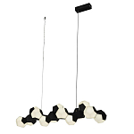 Люстра линейная с геометрическими черно-белыми плафонами Modestra варинант исполнения - 1 | Loft Concept в Самаре