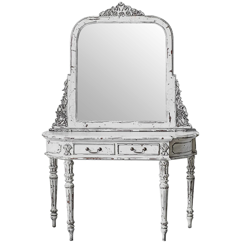 Трельяж White Moreau Dressing Table Белый Коричневый Трельяж White Moreau Dressing Table Белый Коричневый в Самаре | Loft Concept
