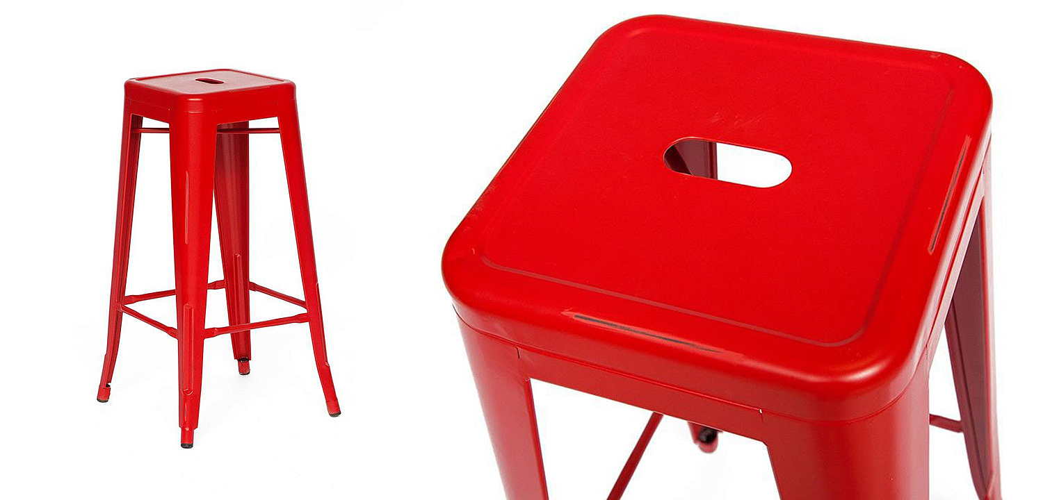 Барный стул Tolix red metal Барный стул Tolix red metal - Loft-Concept в Самаре