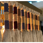 Люстра квадратная плетеная с бахромой Wicker Square Chandelier with Tassels варинант исполнения - 5 | Loft Concept в Самаре