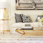 Золотой приставной столик с круглой стеклянной столешницей Weightless Table варинант исполнения - 6 | Loft Concept в Самаре