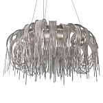 Люстра круглая подвесная с металлическими дугами и длинными цепочками 80 см Atlantis Chain варинант исполнения - 7 | Loft Concept в Самаре