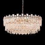 Круглая люстра с хрустальными подвесками на серебряном каркасе Gorgeous Crystal Light варинант исполнения - 13 | Loft Concept в Самаре