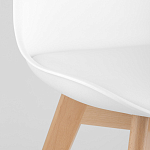 Стул с основой из пластика и мягким сиденьем Arvika White варинант исполнения - 6 | Loft Concept в Самаре