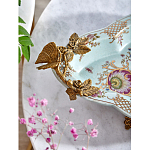 Блюдо овальное из голубого фарфора с ручками в виде бабочек и цветочным рисунком Blue Garden варинант исполнения - 7 | Loft Concept в Самаре