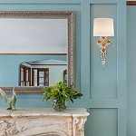 Бра с цветочным основанием и тканевым абажуром Tugella Flower Lamp варинант исполнения - 5 | Loft Concept в Самаре