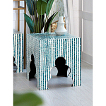 Приставной столик с инкрустацией раковинами устриц Bone Inlay варинант исполнения - 4 | Loft Concept в Самаре