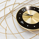 Часы настенные из металла с чёрным циферблатом Current Time варинант исполнения - 2 | Loft Concept в Самаре