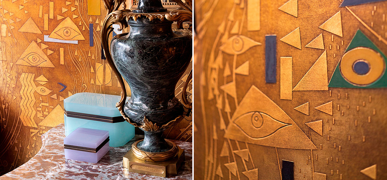 Обои ручная роспись Klimt Polished Gold bas relief gilded paper Обои ручная роспись Klimt Polished Gold bas relief gilded paper - Loft-Concept в Самаре