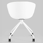 Офисное кресло из пластика с мягким сиденьем Eggshell Grey варинант исполнения - 5 | Loft Concept в Самаре