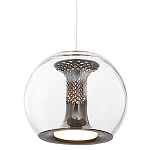 Подвесной светильник со стеклянным плафоном Inner Gleam Globe black  варинант исполнения - 2 | Loft Concept в Самаре