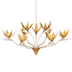 Люстра с плафонами в виде цветов Golden Bird of Paradise варинант исполнения - 3 | Loft Concept в Самаре