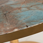 Стол обеденный круглый на золотистом основании Status Model варинант исполнения - 2 | Loft Concept в Самаре