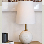 Настольная лампа на круглом основании из натурального камня Bartolomeo варинант исполнения - 4 | Loft Concept в Самаре