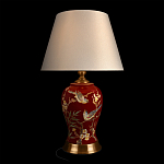 Настольная лампа бордовая с изображением птиц Slip Away варинант исполнения - 2 | Loft Concept в Самаре