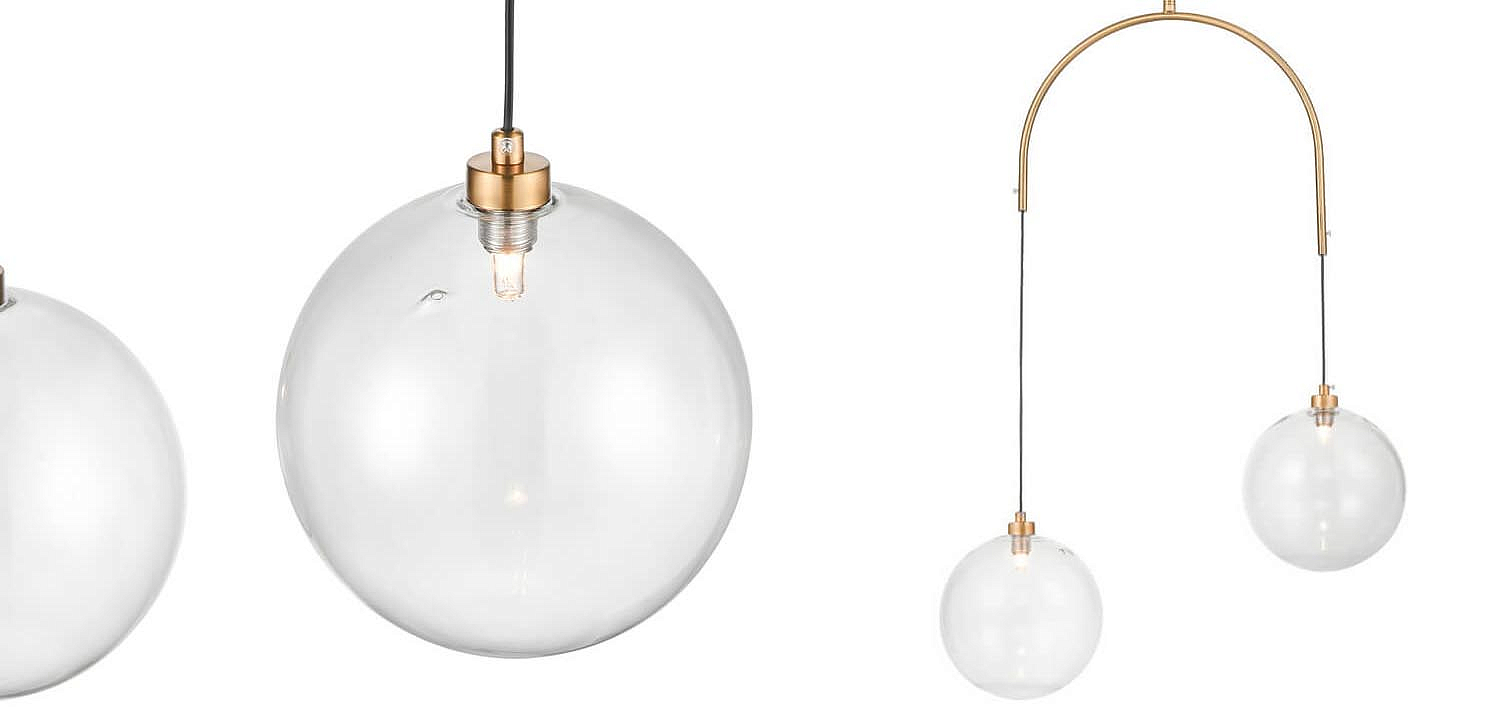 Люстра Two Hanging Ball Chandelier Люстра Two Hanging Ball Chandelier - Loft-Concept в Самаре
