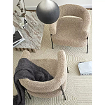 Кресло полукруглое мягкое с буклированной обивкой Armchair with Boucle Upholstery варинант исполнения - 8 | Loft Concept в Самаре