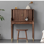 Табурет деревянный на золотистых ножках Moon Walnut Furniture варинант исполнения - 2 | Loft Concept в Самаре