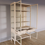 Витрина Primo со стеклянными фасадами и 2 ящиками Светлый дуб варинант исполнения - 3 | Loft Concept в Самаре