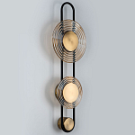 Бра со стеклянными плафонами в форме дисков Savio Brown Glass Disc Light варинант исполнения - 4 | Loft Concept в Самаре