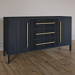 Буфет Primo с тремя ящиками и двумя фасадами Черный дуб варинант исполнения - 2 | Loft Concept в Самаре