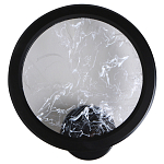 Светодиодное бра круглой формы с металлической рамой черного цвета Marble Glow варинант исполнения - 2 | Loft Concept в Самаре