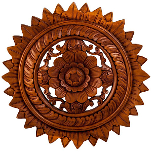 Панно из дерева круглое Flower Panel With Trees