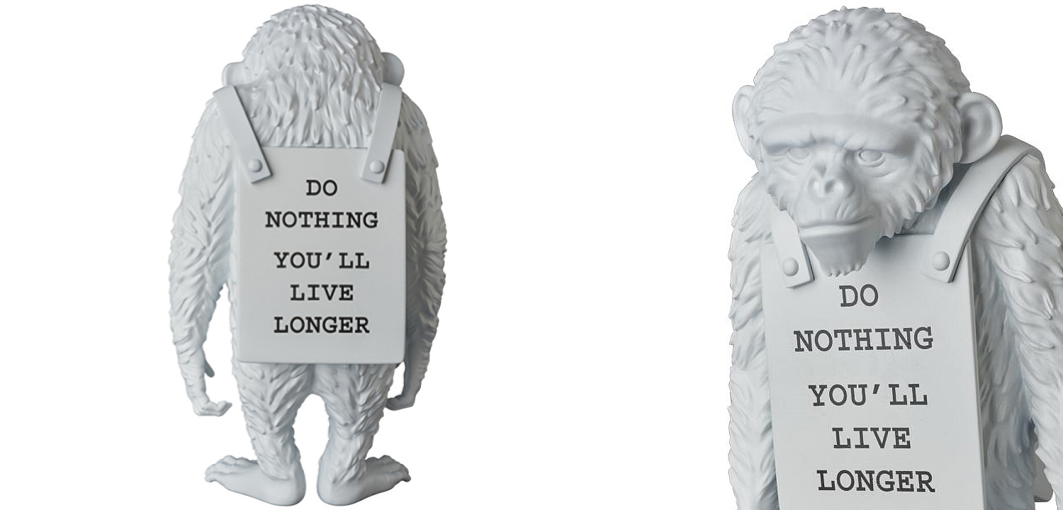 Статуэтка Banksy Lying Monkey White - Loft-Concept в Самаре