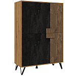 Шкаф двухдверный с 2-мя отделами с полками Stone Effect варинант исполнения - 2 | Loft Concept в Самаре