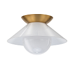 Потолочный светильник в форме конуса с белым шарообразным плафоном Quintiesse варинант исполнения - 4 | Loft Concept в Самаре