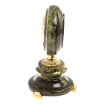 Часы настольные бронзовые из натуральных камней Мрамор и Змеевик Stone Clock варинант исполнения - 15 | Loft Concept в Самаре