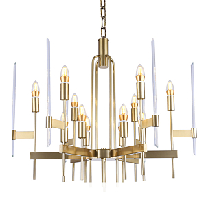 Bari Light Chandelier Aged Brass