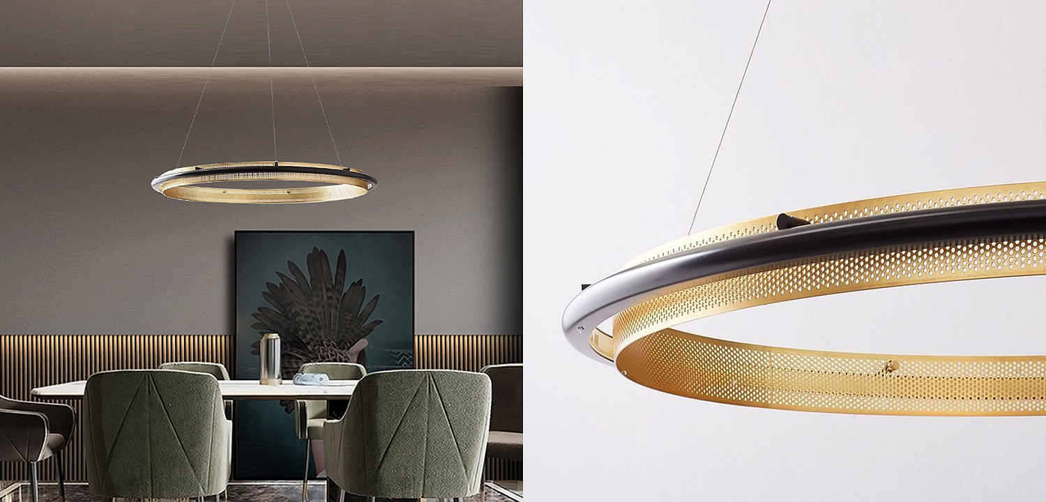 Люстра Gold ring horizontal pendant Люстра Gold ring horizontal pendant - Loft-Concept в Самаре