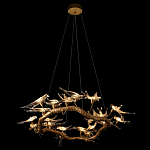 Люстра подвесная с прозрачными стеклянными птичками на ветвях Диаметр 100 см Serip Voa варинант исполнения - 5 | Loft Concept в Самаре